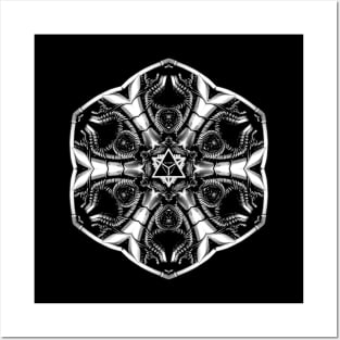 Alien kaleidoscope mandala Posters and Art